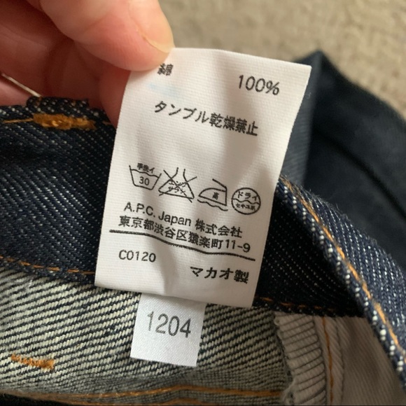 A.P.C. New Cure H Jean Tres Etroit Dark Wash Super Slim Raw Japanese Denim - Picture 10 of 12